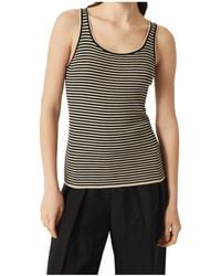 Brunello Cucinelli - Striped Sleeveless Knitted Top - Lyst