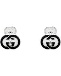 Gucci - Interlocking Enamel Cufflinks - Lyst