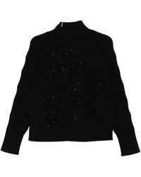 ERMANNO FIRENZE - Rhinestone-Embellished Sweater - Lyst