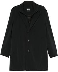 BOSS - Three-Button Notched-Lapels Coat - Lyst