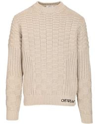 Off-White c/o Virgil Abloh - Arrow 3D Stitch Crewneck Knitted Jumper - Lyst