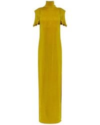 Alaïa - Alaïa Pleated-Sleeve Maxi Dress - Lyst