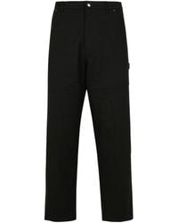 Moncler - Logo Patch Straight Leg Trousers - Lyst
