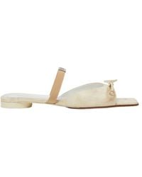 MM6 by Maison Margiela - Bow-Detailed Square Toe Sandals - Lyst