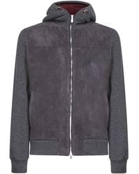 Brunello Cucinelli - Zip-Up Hooded Jacket - Lyst