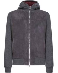 Brunello Cucinelli - Zip-Up Hooded Jacket - Lyst