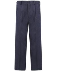 Comme des Garçons - Comme Des Garçons Pleated Straight Leg Pants - Lyst