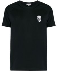 McQueen - T-Shirt With Round Neck And Short Sleeves - Lyst