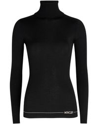 Moncler - Logo Wool Top - Lyst