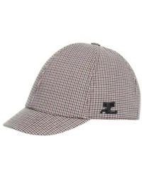 Courreges - Houndstooth Logo Cap - Lyst