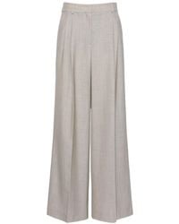 Weekend by Maxmara - Virgin Wool Wide-Leg Trousers - Lyst