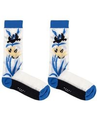 Marni - Floral Motif Knitted Socks - Lyst