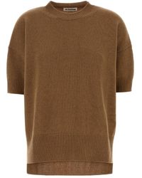 Jil Sander - Short-Sleeved Knitted Top - Lyst