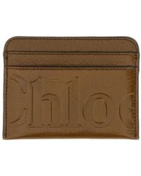Chloé - Chloé Logo Embossed Cardholder - Lyst