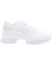 Prada - Lace-Up Platform Sneakers - Lyst