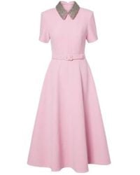 Rebecca Vallance - Xena Embellished Crêpe Midi Dress - Lyst