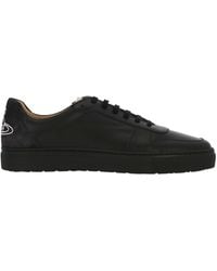 Vivienne Westwood - Logo-Print Calf Leather Sneakers - Lyst