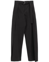 Loewe - Pleat Detailed Belted Trousers - Lyst