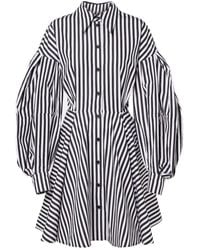 Nina Ricci - Striped Poplin Midi Dress - Lyst