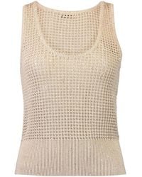 Brunello Cucinelli - Sleeveless Knitted Tank Top - Lyst
