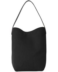 The Row - Leather-Handle Cotton Tote Bag - Lyst