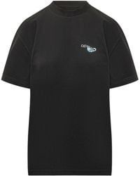 Off-White c/o Virgil Abloh - Off Logo Printed Crewneck T-Shirt - Lyst