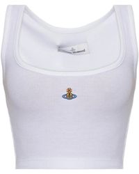 Vivienne Westwood - Cropped Logo Tank Top - Lyst