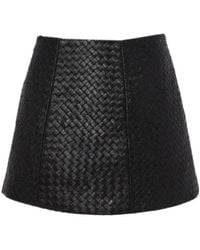 Manokhi - Woven Leather Mini Skirt - Lyst
