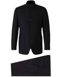 Lardini - Mandarin-Collar Single-Breasted Suit - Lyst