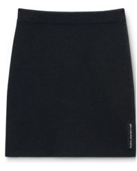 Alexander Wang - Logo-Patch Knitted Mini Skirt - Lyst