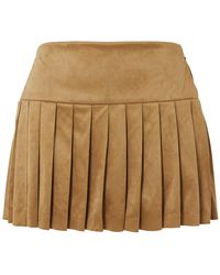 Norma Kamali - Pleated Mini Skirt - Lyst