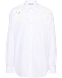 McQueen - Harness Buckle Detailed Buttoned Shirt - Lyst