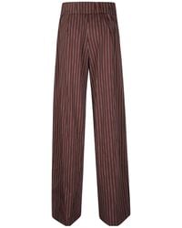 Patrizia Pepe - Striped Wide-Leg Trousers - Lyst