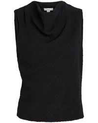 Vince - Shadow Draped Textured Fine-Knit Top - Lyst