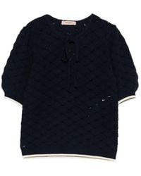 Twinset - Tie-Neck Blouse - Lyst