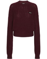 ROTATE BIRGER CHRISTENSEN - Cable-Knit Logo Patch Jumper - Lyst