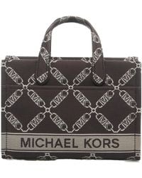 Michael Kors - Michael Gigi Empire Logo Jacquard Top Handle Bag - Lyst