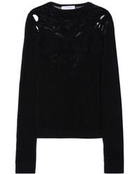 Off-White c/o Virgil Abloh - Arrow Cut-Out Crewneck Top - Lyst