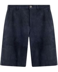 Semicouture - Straight-Leg Leather Shorts - Lyst