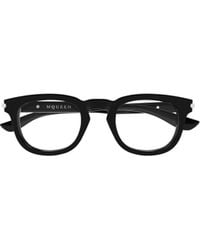 McQueen - Eyewear Oval Frame Glasses - Lyst
