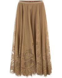 Fabiana Filippi - Long Lace Skirt - Lyst