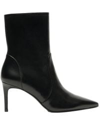Stuart Weitzman - 75Mm Stuart Power Zip-Detail Pointed-Toe Boots - Lyst