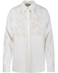 P.A.R.O.S.H. - Sequin Embellished Long-Sleeved Shirt - Lyst