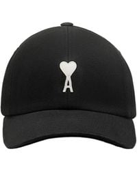 Ami Paris - Logo Patch Curved Peak Cap - Lyst