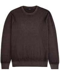 Fay - Logo-Embroidered Crewneck Jumper - Lyst