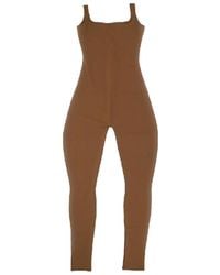 Entire studios - Square Neck Fitted Jumpsuit - Lyst