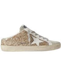 Golden Goose - Logo Imitates Old Sequins And Puts On Low-Top Casual Sports Shoes - Lyst