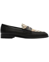 Burberry - Check Penny Flat Shoes - Lyst