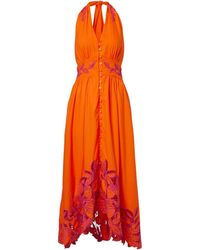 FARM Rio - Hollowed-Out Lace Dress - Lyst