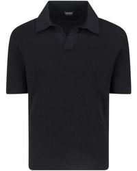 ZEGNA - Short-Sleeved V-Neck Polo Shirt - Lyst